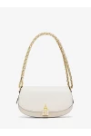 Michael Kors Mila Small Leather Shoulder Bag Optic White Women