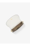 Michael Kors Mila Small Leather Shoulder Bag Optic White Women