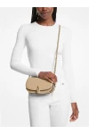 Michael Kors Mila Small Leather Shoulder Bag Camel Women