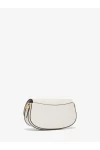 Michael Kors Mila Small Leather Shoulder Bag White Crimson Women