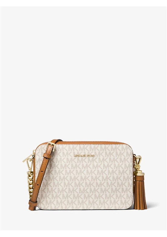 Michael Kors Ginny Medium Logo Crossbody Bag Vanilla Women