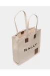 Bally Akelei 15 Tote Bag in Canvas Beige Women