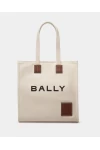 Bally Akelei 15 Tote Bag in Canvas Beige Women