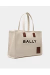 Bally Akelei Tote Bag in Canvas Beige Women