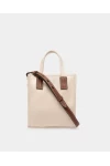 Bally Akelei Mini Tote Bag in Canvas Beige Women