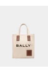 Bally Akelei Mini Tote Bag in Canvas Beige Women