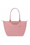 Longchamp Le Pliage Green L Tote Bag Recycled Canvas Petal Pink Women