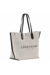 Longchamp Roseau L Tote Bag Ecru Canvas Women