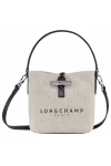 Longchamp Roseau Xs Bucket Bag Ecru Canvas Women