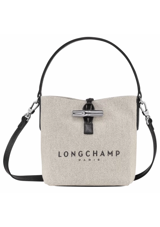 Longchamp Roseau Xs Bucket Bag Ecru Canvas Women