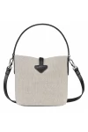 Longchamp Roseau Xs Bucket Bag Ecru Canvas Women