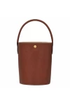 Longchamp Epure Leather Bucket Bag S Brown Women