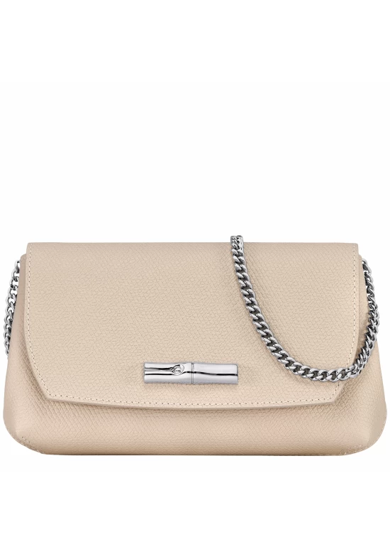 Longchamp Roseau Clutch Paper Leather Women