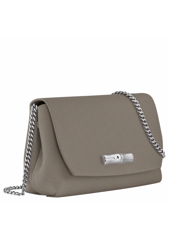 Longchamp Roseau Clutch Turtledove Leather Women