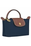 Longchamp Le Pliage Original Canvas Pouch with Handle Blue Women