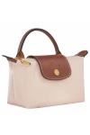 Longchamp Le Pliage Original Canvas Pouch with Handle Beige Women