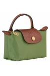 Longchamp Le Pliage Original Canvas Pouch with Handle Green Women