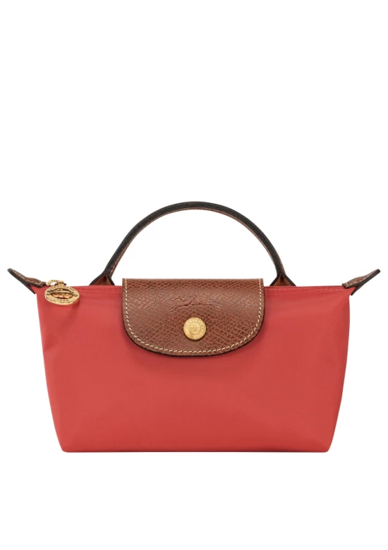 Longchamp Le Pliage Original Pouch with Handle Tomato Women