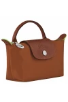 Longchamp Le Pliage Green Pouch with Handle Brown Women