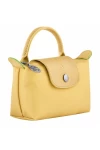 Longchamp Le Pliage Green Pouch with Handle Yellow Women