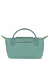 Longchamp Le Pliage Green Pouch with Handle Lagoon Women