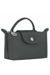 Longchamp Le Pliage Green Pouch with Handle Grey Women