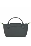 Longchamp Le Pliage Green Pouch with Handle Grey Women