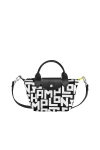 Longchamp Le Pliage Lgp Bag with Handle Xs Black White Women