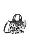 Longchamp Le Pliage Lgp Bag with Handle Xs Black White Women