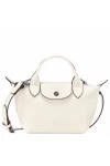 Longchamp Le Pliage Xtra Leather Handbag XS Beige Women