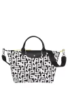 Longchamp Le Pliage Lgp L Handbag Black White Women