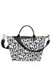 Longchamp Le Pliage Lgp L Handbag Black White Women