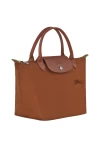 Longchamp Le Pliage Green S Handbag Recycled Canvas Cognac Women