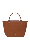 Longchamp Le Pliage Green S Handbag Recycled Canvas Cognac Women