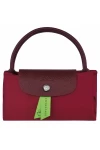 Longchamp Le Pliage Green S Handbag Recycled Canvas Red Women