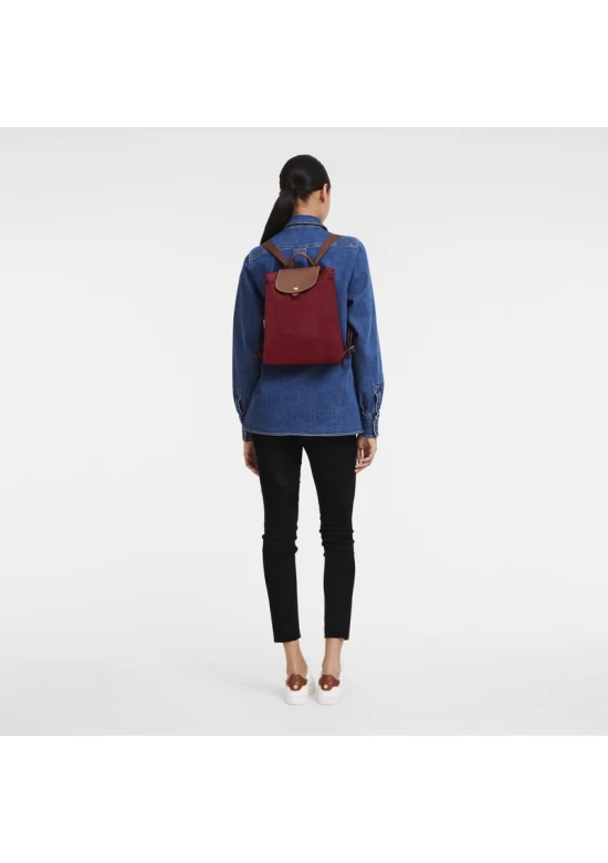 Longchamp Le Pliage Original Backpack Recycled Canvas Red Women