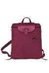 Longchamp Le Pliage Club Backpack Garnet Red 70th Anniversary Edition Women