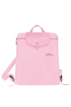 Longchamp Le Pliage Green M Backpack Recycled Canvas Pink Women