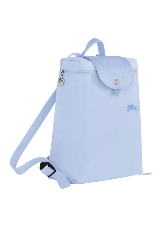 Longchamp Le Pliage Green M Backpack Recycled Canvas Sky Blue Women