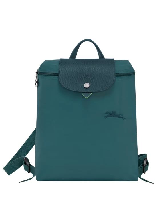 Longchamp Le Pliage Green M Backpack Recycled Canvas Peacock Women