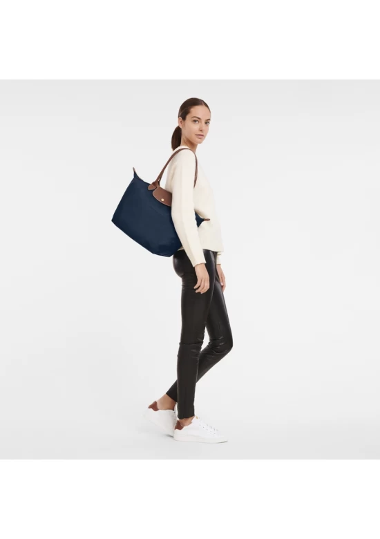 Longchamp Le Pliage Original L Tote Bag Recycled Canvas Navy Women