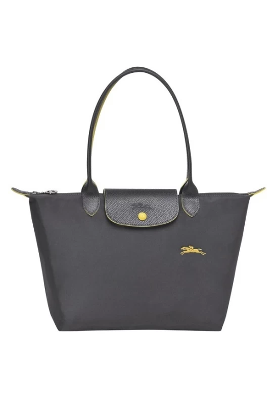 Longchamp Le Pliage Club Shoulder L Bag Gun Metal Women 70th Anniversary Edition