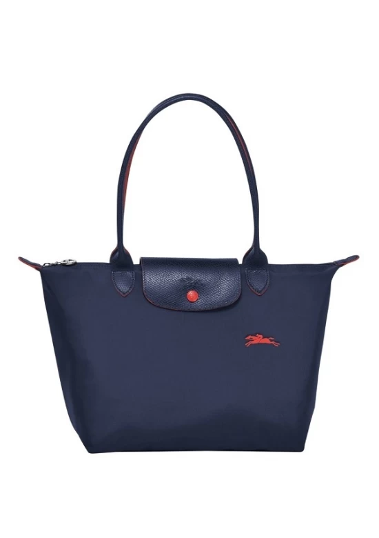 Longchamp Le Pliage Club Shoulder L Bag Navy Women 70th Anniversary Edition