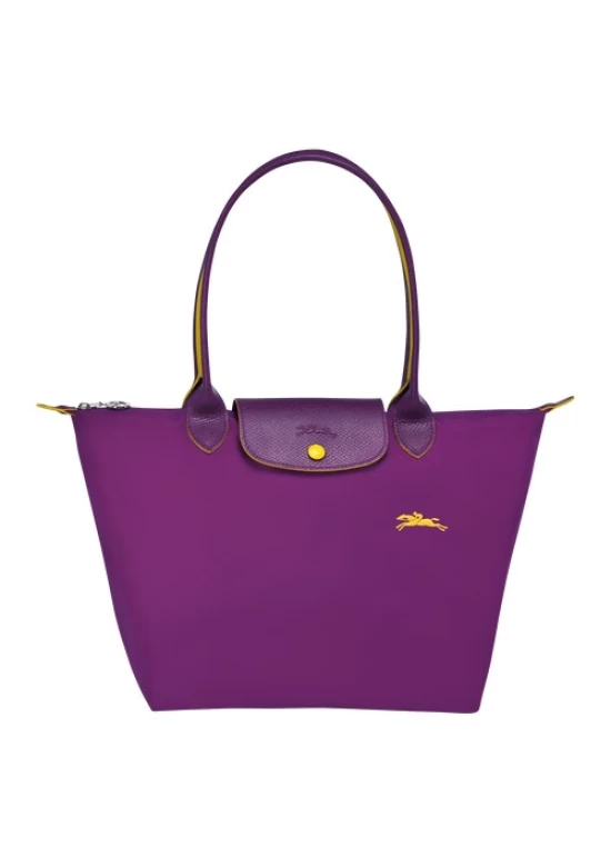 Longchamp Le Pliage Club Shoulder L Bag Violet Women 70th Anniversary Edition