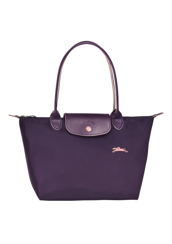 Longchamp Le Pliage Club Shoulder L Bag Bilberry Women 70th Anniversary Edition