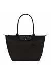 Longchamp Le Pliage Green L Tote Bag Recycled Canvas Black Women