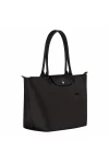 Longchamp Le Pliage Green L Tote Bag Recycled Canvas Black Women