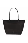 Longchamp Le Pliage Green L Tote Bag Recycled Canvas Black Women