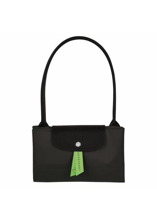 Longchamp Le Pliage Green L Tote Bag Recycled Canvas Black Women