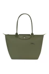 Longchamp Le Pliage Green L Tote Bag Recycled Canvas Forest Women